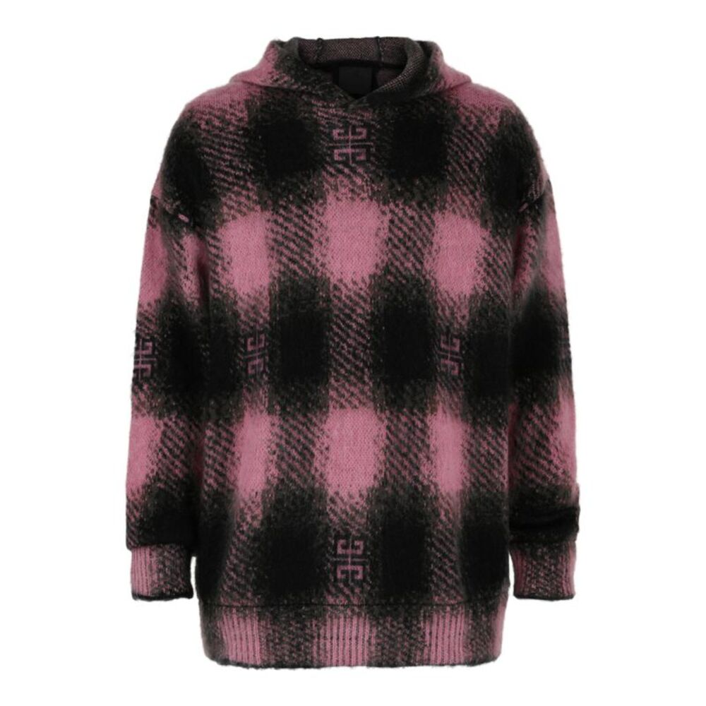 Givenchy 4G Checkered Hooded Sweater Multi Mens